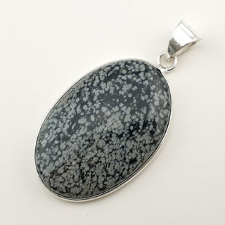 Snow obsidian pendant 38x26 mm no 11