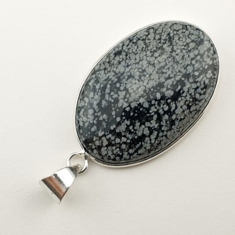 Snow obsidian pendant 38x26 mm no 11 Snow obsidian pendant 38x26 mm no 11