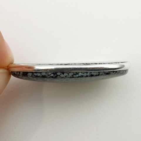 Snow obsidian pendant 38x26 mm no 11 Snow obsidian pendant 38x26 mm no 11