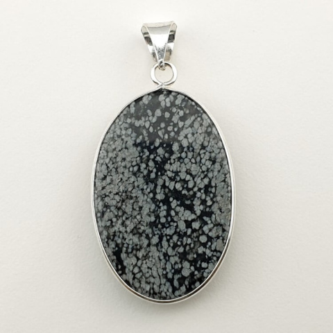 Snow obsidian pendant 38x26 mm no 11 Snow obsidian pendant 38x26 mm no 11