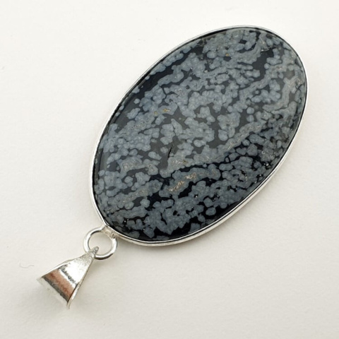 Snow obsidian pendant 40x28 mm no. 9 Snow obsidian pendant 40x28 mm no. 9