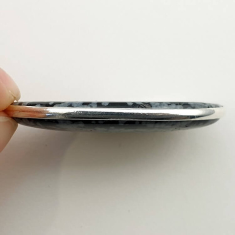 Snow obsidian pendant 40x28 mm no. 9 Snow obsidian pendant 40x28 mm no. 9