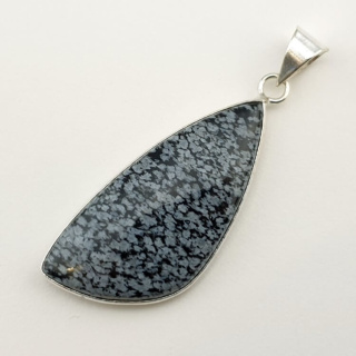 Snow obsidian pendant 45x21 mm no 12