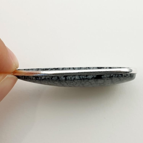 Snow obsidian pendant 45x24 mm no 3 Snow obsidian pendant 45x24 mm no 3