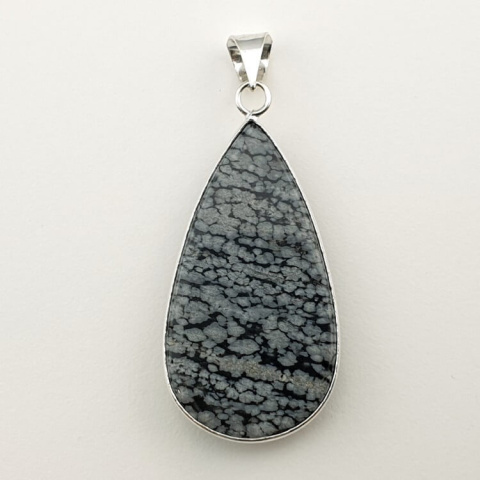 Snow obsidian pendant 45x24 mm no 3 Snow obsidian pendant 45x24 mm no 3