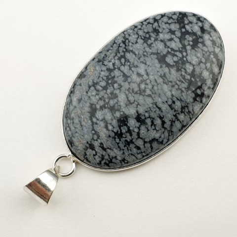 Snow obsidian pendant 45x28 mm no. 6 Snow obsidian pendant 45x28 mm no. 6