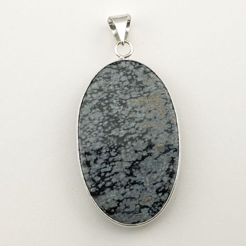 Snow obsidian pendant 45x28 mm no. 6 Snow obsidian pendant 45x28 mm no. 6