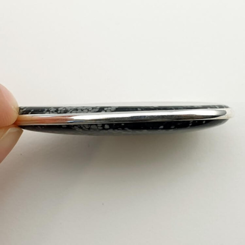 Snow obsidian pendant 46x26 mm no 8