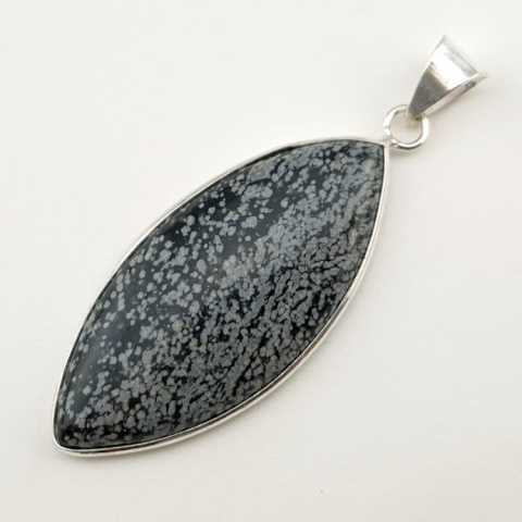 Snow obsidian pendant 48x22 mm no 1 Snow obsidian pendant 48x22 mm no 1