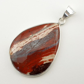Jasper snake skin pendant 39x29 mm no 7