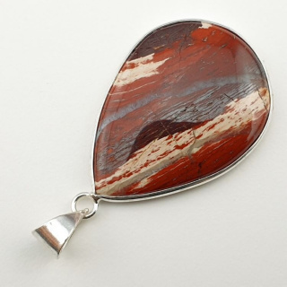 Jasper snake skin pendant 39x29 mm no 7