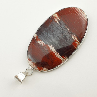 Jasper snake skin pendant 51x29 mm no 4