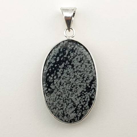 Snow obsidian pendant 34x23 mm no 19 Snow obsidian pendant 34x23 mm no 19