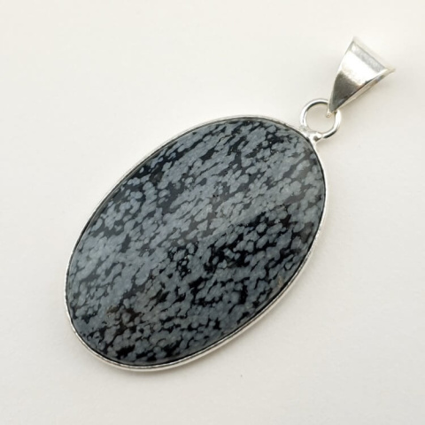 Snow obsidian pendant 38x24 mm no 16 Snow obsidian pendant 38x24 mm no 16