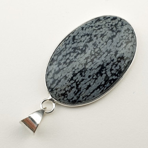 Snow obsidian pendant 38x24 mm no 16 Snow obsidian pendant 38x24 mm no 16