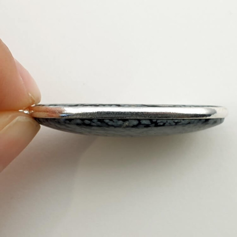 Snow obsidian pendant 38x24 mm no 16 Snow obsidian pendant 38x24 mm no 16