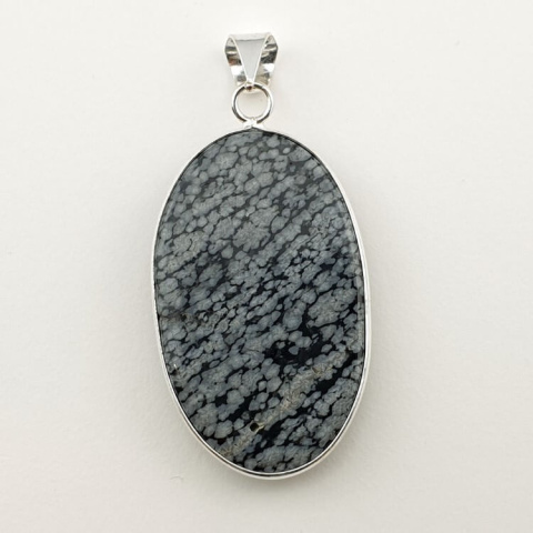 Snow obsidian pendant 42x26 mm no. 13 Snow obsidian pendant 42x26 mm no. 13