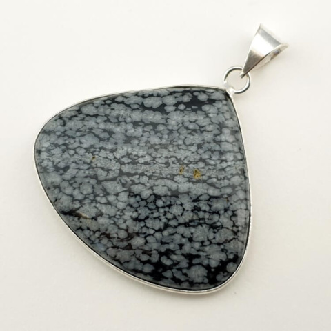 Snow obsidian pendant 43x37 mm no 14 Snow obsidian pendant 43x37 mm no 14