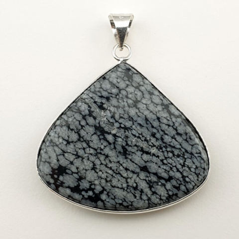 Snow obsidian pendant 43x37 mm no 14 Snow obsidian pendant 43x37 mm no 14