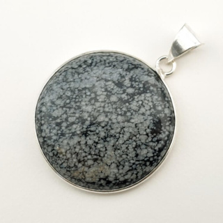 Snow obsidian pendant fi 33 mm no 17