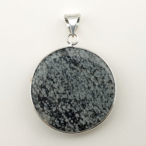 Snow obsidian pendant fi 33 mm no 17 Snow obsidian pendant fi 33 mm no 17