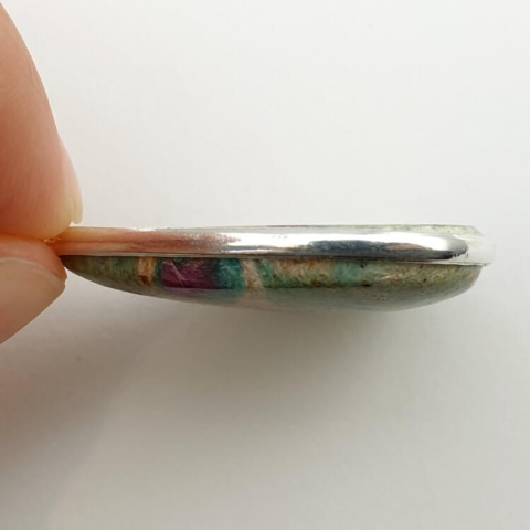Ruby in fuchsite pendant 32x29 mm no. 15 Ruby in fuchsite pendant 32x29 mm no. 15