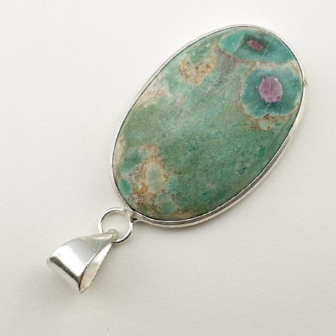 Ruby in fuchsite pendant 34x22 mm no 19 Ruby in fuchsite pendant 34x22 mm no 19