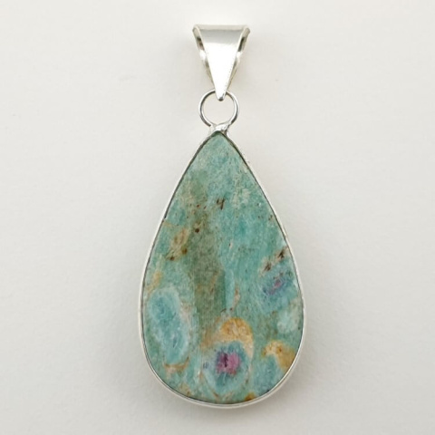 Ruby in fuchsite pendant 35x21 mm no 13 Ruby in fuchsite pendant 35x21 mm no 13