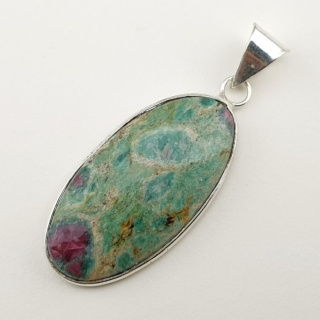 Ruby in fuchsite pendant 39x20 mm no. 20