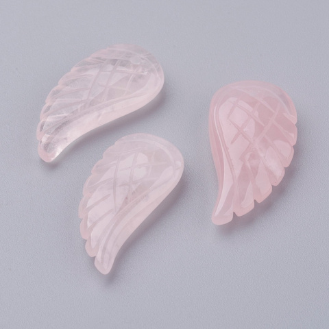 Rose quartz wing with hole 24x12 mm 1 pc Rose quartz wing with hole 24x12 mm 1 pc
