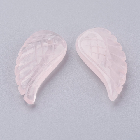 Rose quartz wing with hole 24x12 mm 1 pc Rose quartz wing with hole 24x12 mm 1 pc