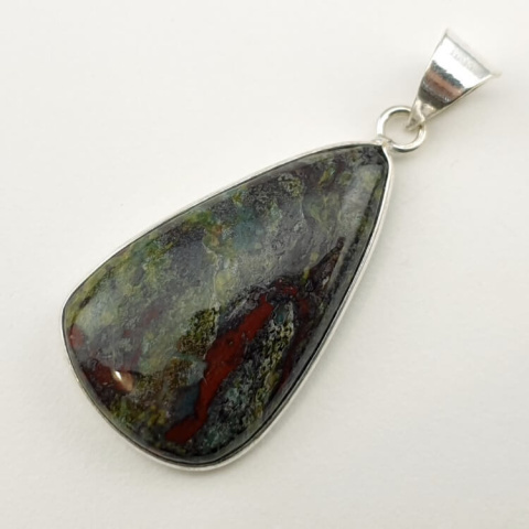 Jasper dragon's blood pendant 36x22 mm no. 16 Jasper dragon's blood pendant 36x22 mm no. 16