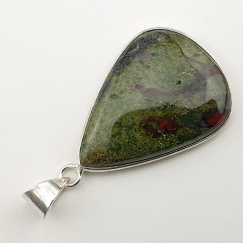 Jasper dragon's blood pendant 36x26 mm no. 5 Jasper dragon's blood pendant 36x26 mm no. 5