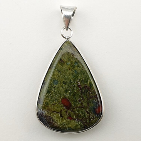 Jasper dragon's blood pendant 36x26 mm no. 5 Jasper dragon's blood pendant 36x26 mm no. 5