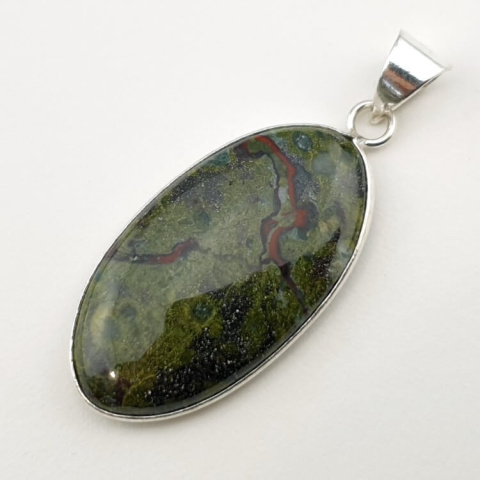 Jasper dragon's blood pendant 38x21 mm no 10 Jasper dragon's blood pendant 38x21 mm no 10