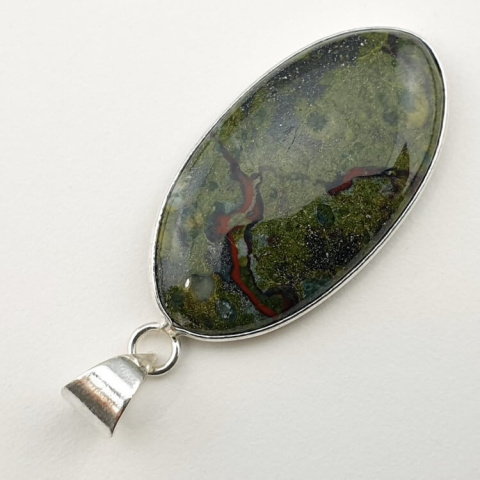Jasper dragon's blood pendant 38x21 mm no 10 Jasper dragon's blood pendant 38x21 mm no 10