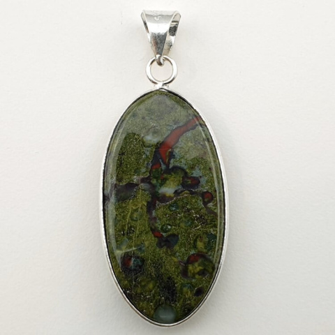 Jasper dragon's blood pendant 38x21 mm no 10 Jasper dragon's blood pendant 38x21 mm no 10