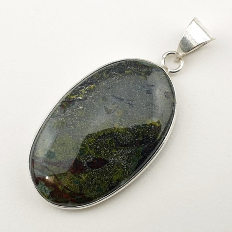 Jasper dragon's blood pendant 38x24 mm no 14 Jasper dragon's blood pendant 38x24 mm no 14