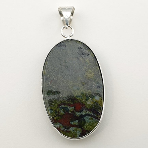 Jasper dragon's blood pendant 38x24 mm no 14 Jasper dragon's blood pendant 38x24 mm no 14