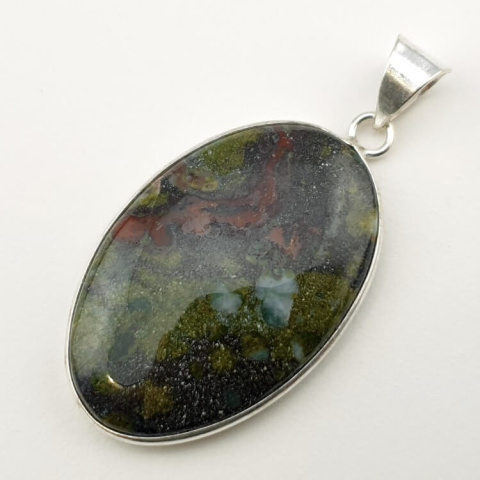 Jasper dragon's blood pendant 38x25 mm no. 1 Jasper dragon's blood pendant 38x25 mm no. 1