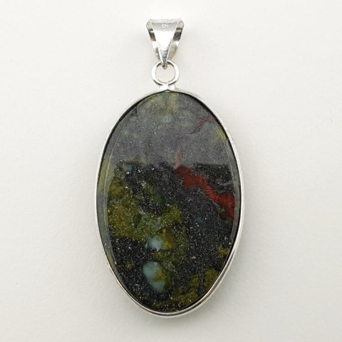 Jasper dragon's blood pendant 38x25 mm no. 1 Jasper dragon's blood pendant 38x25 mm no. 1
