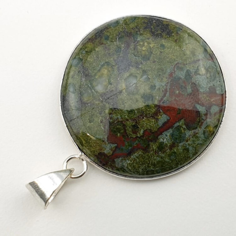 Jasper dragon's blood pendant fi 36 mm no. 2 Jasper dragon's blood pendant fi 36 mm no. 2