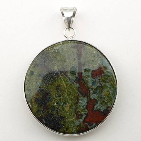 Jasper dragon's blood pendant fi 36 mm no. 2 Jasper dragon's blood pendant fi 36 mm no. 2