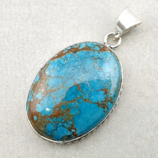 Magnesite turquoise pendant 31x23 mm no 19