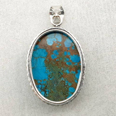 Magnesite turquoise pendant 31x23 mm no 19 Magnesite turquoise pendant 31x23 mm no 19