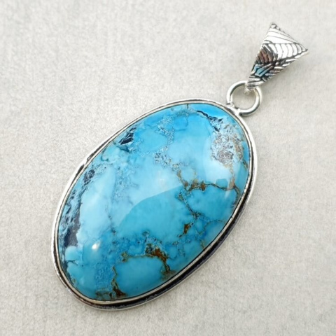 Magnesite turquoise pendant 32x20 mm no 7 Magnesite turquoise pendant 32x20 mm no 7
