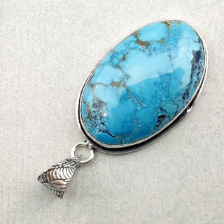 Magnesite turquoise pendant 32x20 mm no. 7