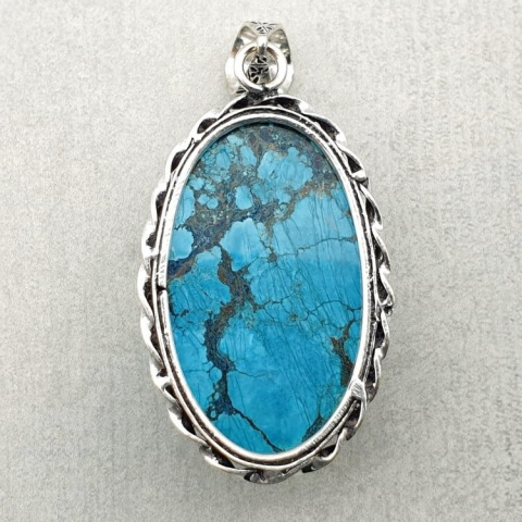 Magnesite turquoise pendant 33x20 mm no 1 Magnesite turquoise pendant 33x20 mm no 1