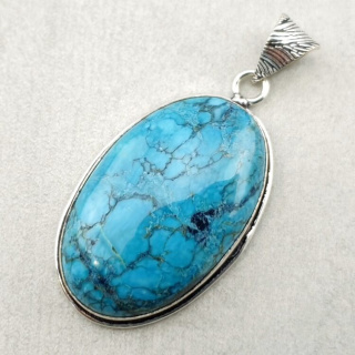 Magnesite turquoise pendant 33x21 mm no. 3
