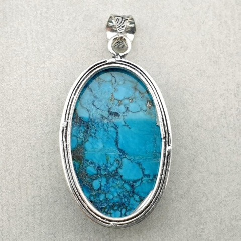 Magnesite turquoise pendant 33x21 mm no 3 Magnesite turquoise pendant 33x21 mm no 3